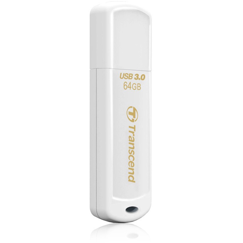 Transcend JetFlash 730 64 GB USB 3.0 Flash Drive - White