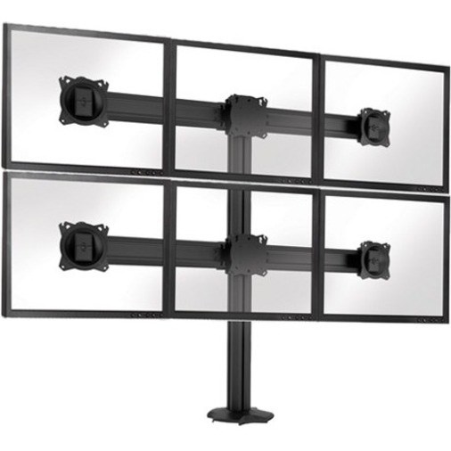 Chief Kontour Grommet Mounted Display Stand - For 4 or 6 Displays - Black