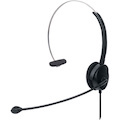 Manhattan Mono On-Ear Headset (USB), Microphone Boom (padded), Retail Box Packaging, Adjustable Headband, In-Line Volume Control, Ear Cushion, USB-A for both sound and mic use, cable 1.5m, Three Year Warranty