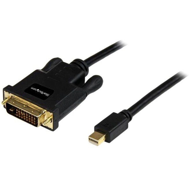 StarTech.com 3ft Mini DisplayPort to DVI Cable, Mini DP to DVI-D Adapter/Converter Cable, 1080p Video, mDP 1.2 to DVI Monitor/Display