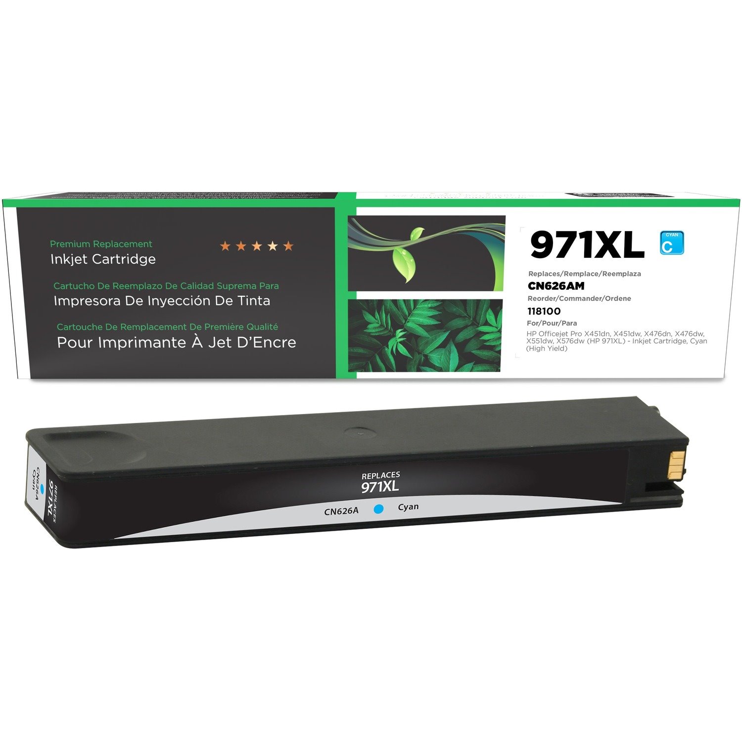 Clover Imaging Remanufactured High Yield Cyan Ink Cartridge for HP 971XL (CN626AM)