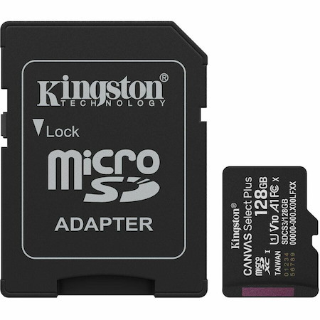 Kingston Canvas Select Plus 128 GB Class 10/UHS-I (U1) V10 microSDXC - 1