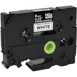 Brother HGES2115PK Black on White Extra-Strength Adhesive Label Tape
