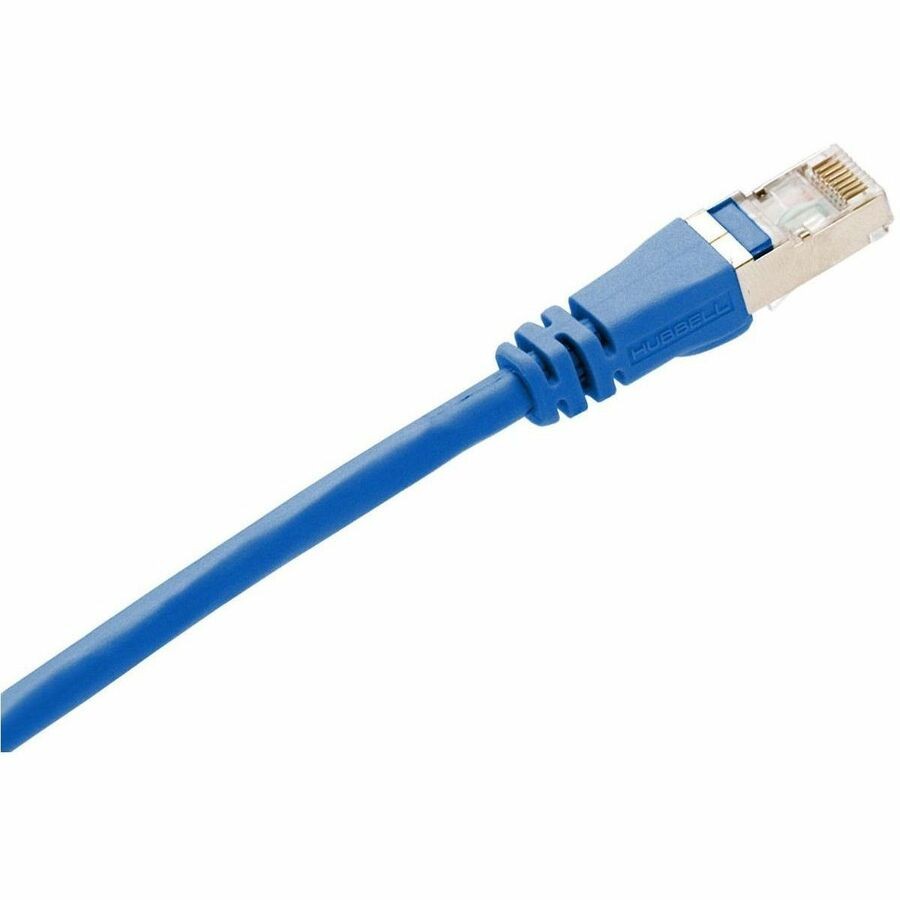 Hubbell Premise Wiring Copper Solutions, Patch Cord, Cat6A, 10GHz, Shielded, Blue, 15' Length