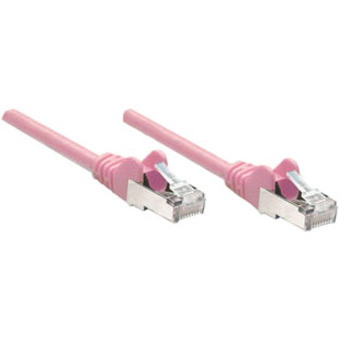 Intellinet Network Solutions Cat5e UTP Network Patch Cable, 25 ft (7.5 m), Pink