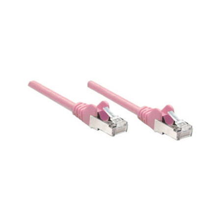 Intellinet Network Solutions Cat5e UTP Network Patch Cable, 25 ft (7.5 m), Pink