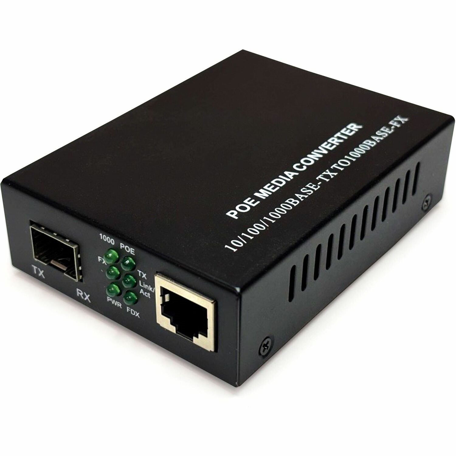 Black Box Gigabit Ethernet (1000-Mbps) PoE+ Media Converter - 10/100/1000-Mbps Copper to 1000-Mbps Fiber