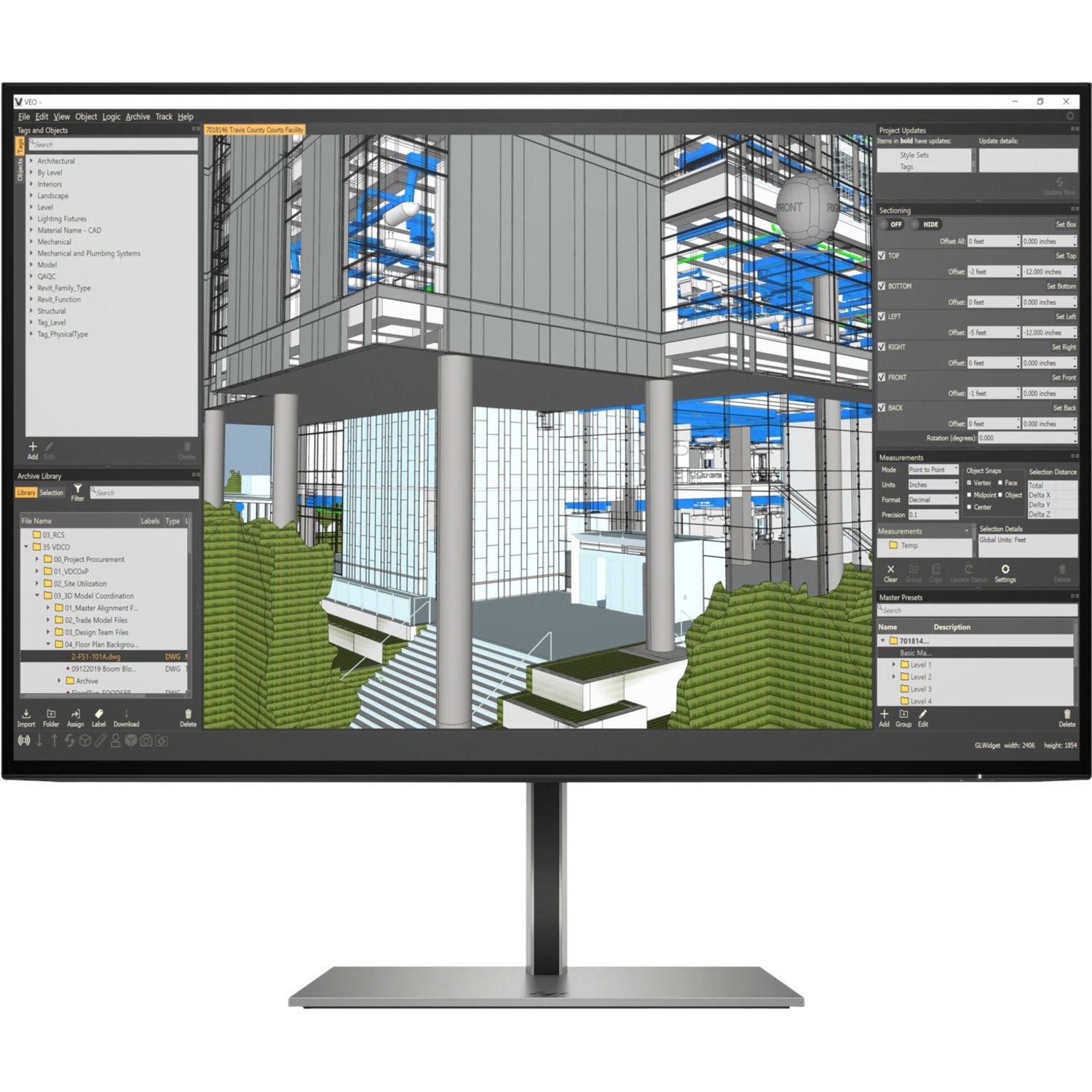 HP Z24n G3 24" Class WUXGA LCD Monitor - 16:9 - Silver