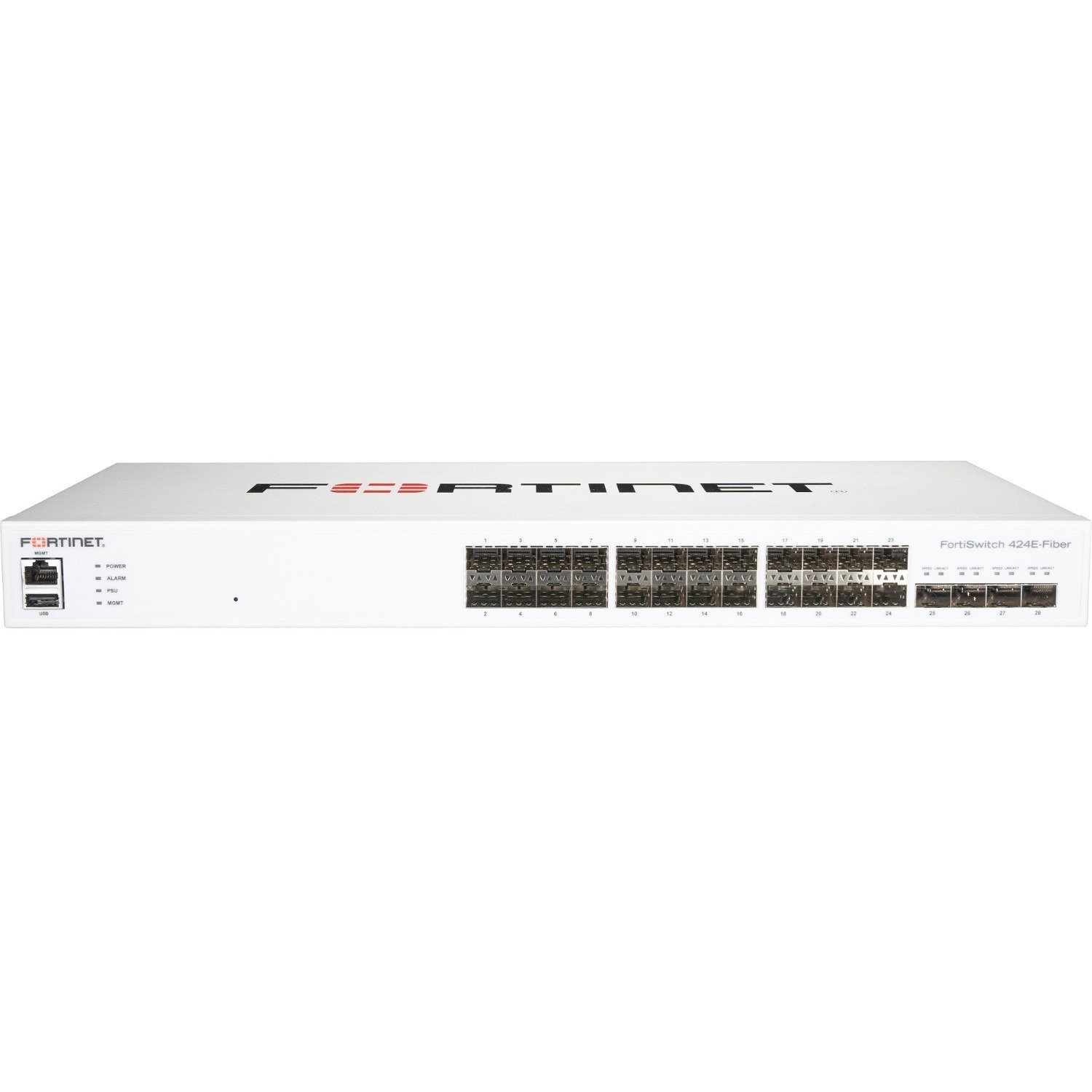 Fortinet FortiSwitch 400 FS-424E-Fiber 24 Ports Manageable Layer 3 Switch - Gigabit Ethernet, 10 Gigabit Ethernet - 1000Base-X, 10GBase-X