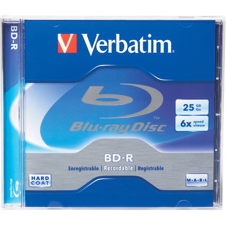 Verbatim 96910 Blu-ray Recordable Media - BD-R - 6x - 25 GB - 1