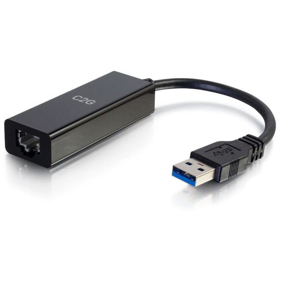 C2G USB 3.0 to Ethernet Network Adapter with PXE Boot - Black - M/F