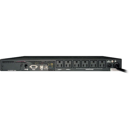 Eaton Tripp Lite Series TAA SmartPro 120V 1kVA 800W Line-Interactive Sine Wave UPS, 1U Rack/Vertical, Network Card Options, USB, 6 Outlets