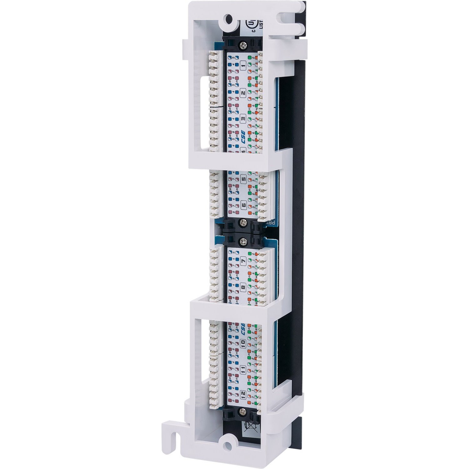 Intellinet Patch Panel, Cat5e, Wall-mount, UTP, 12-Port, Black