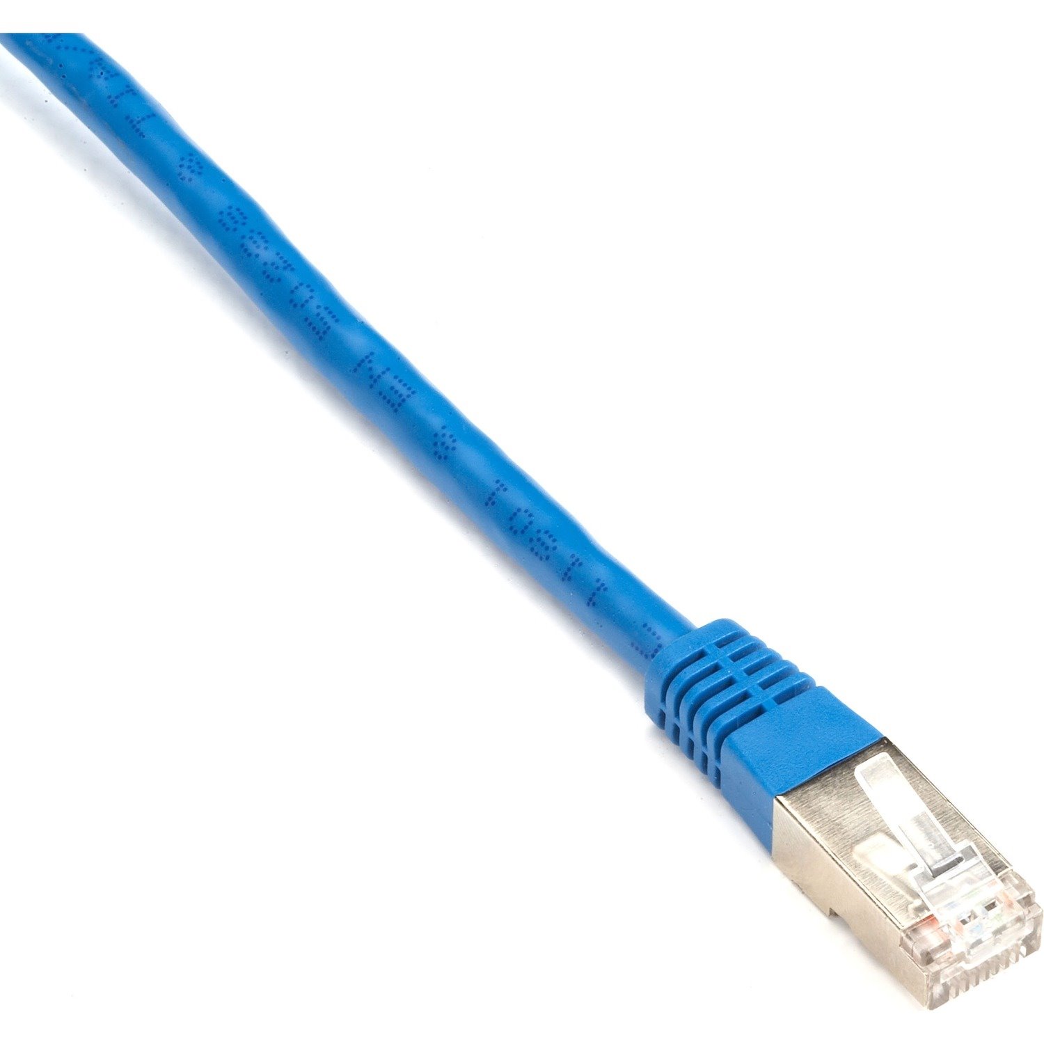 Black Box CAT5e 100-MHz Stranded Patch Cable Slim Molded Boot - F/UTP, CM PVC, Blue, 1FT