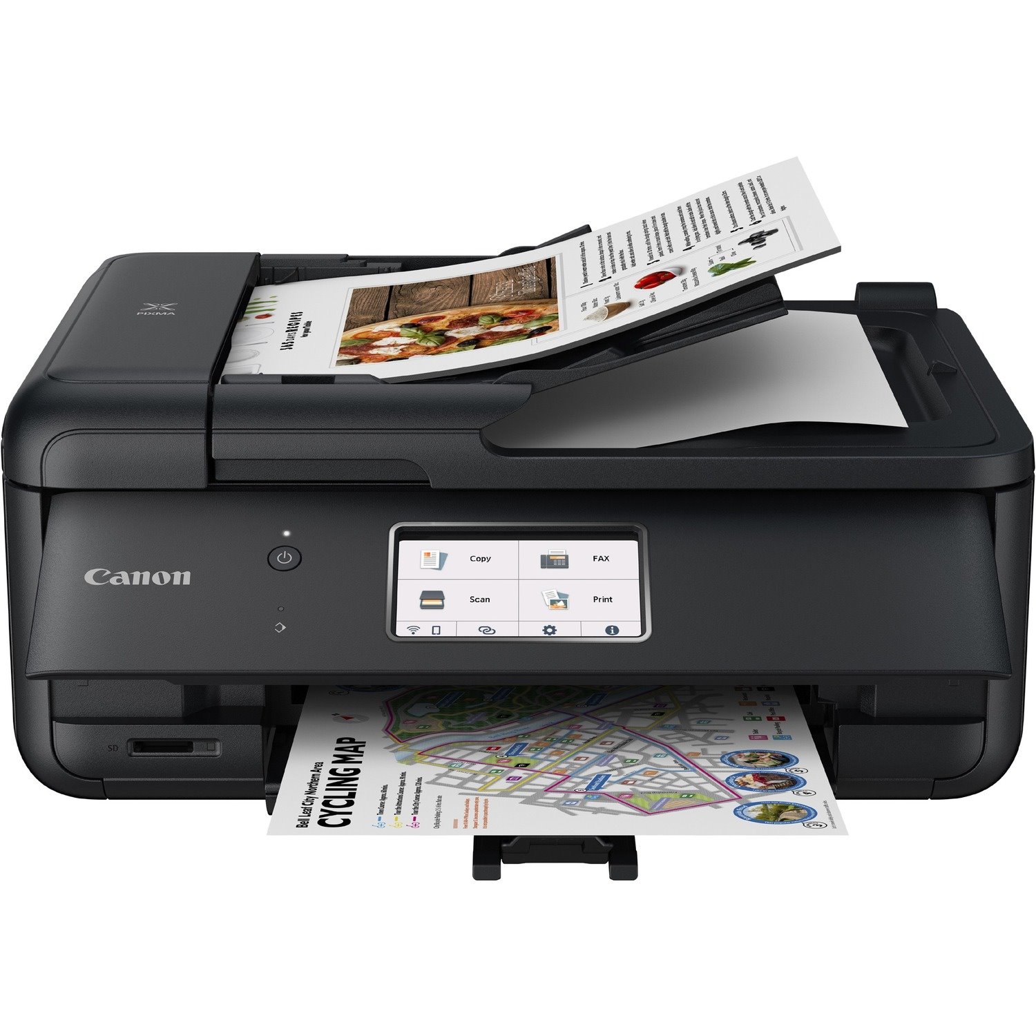 Canon PIXMA TR TR8620 Inkjet Multifunction Printer-Color-Copier/Fax/Scanner-4800x1200 dpi Print-Automatic Duplex Print-200 sheets Input-1200 dpi Optical Scan-Color Fax-Wireless LAN-Apple AirPrint-Canon PRINT App-Mopria-PictBridge