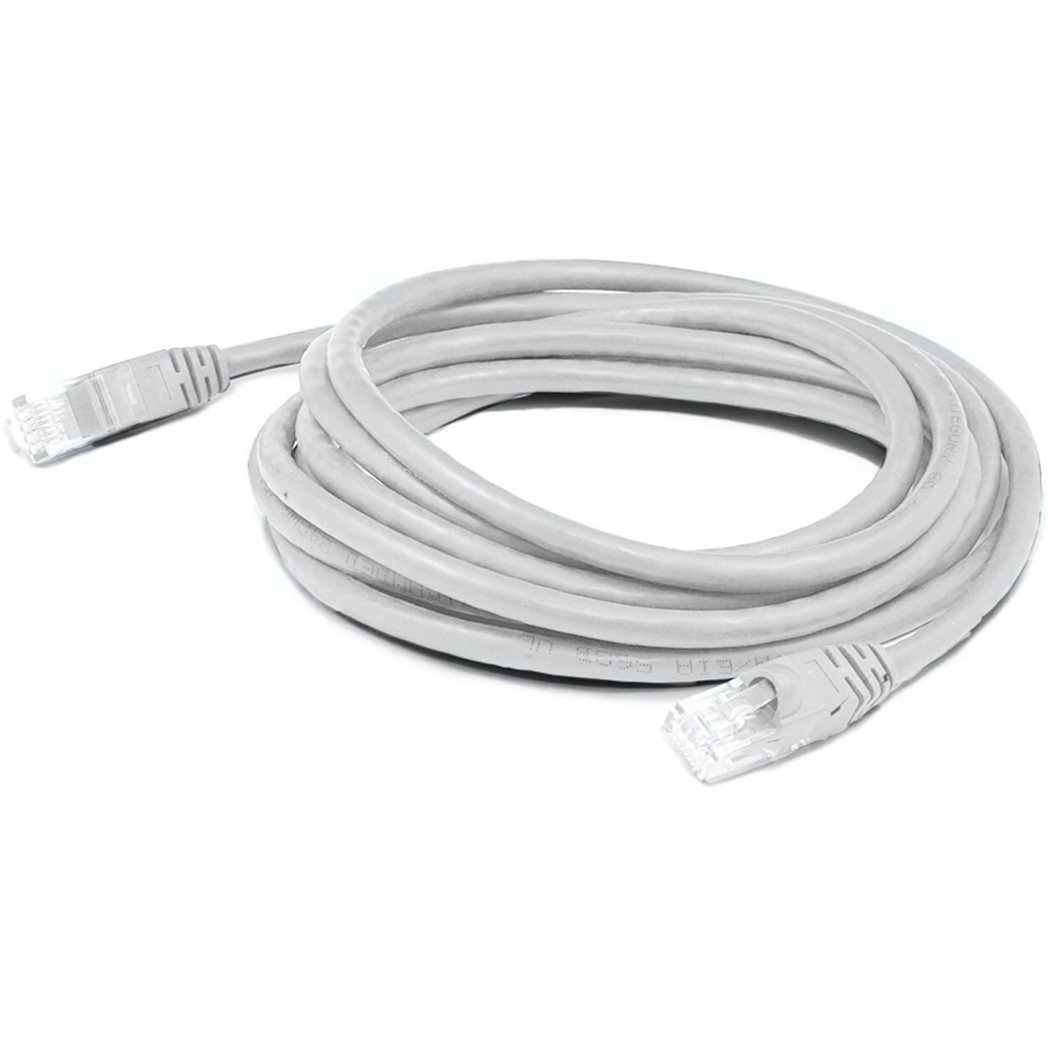 AddOn 14ft White CAT 6A PVC Ethernet Cable Snagless Bubble Boot RJ-45 M/M