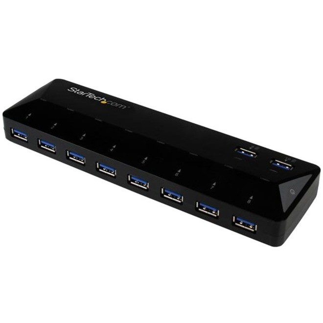 STARTECH 10 PORT USB 3.0 HUB W/ CHARGE AND SYNC PORTS 2 X 1.5A PORTS 2YR