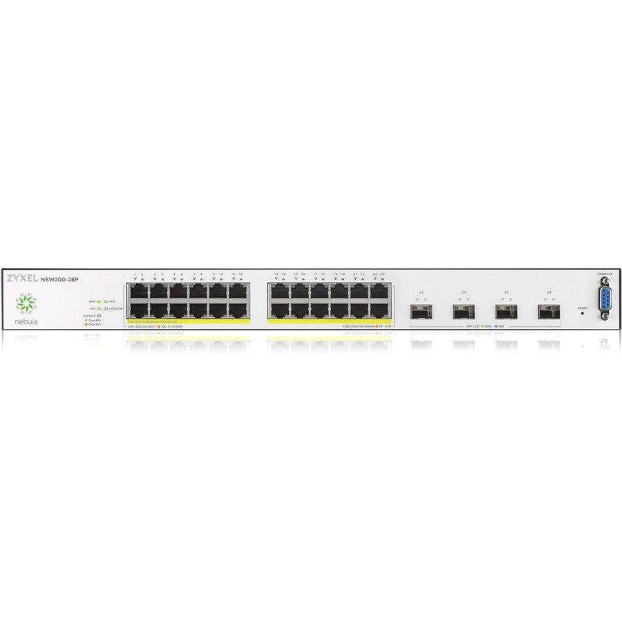 ZYXEL 24-port GbE Nebula Cloud Managed PoE Switch with 10GbE Uplink