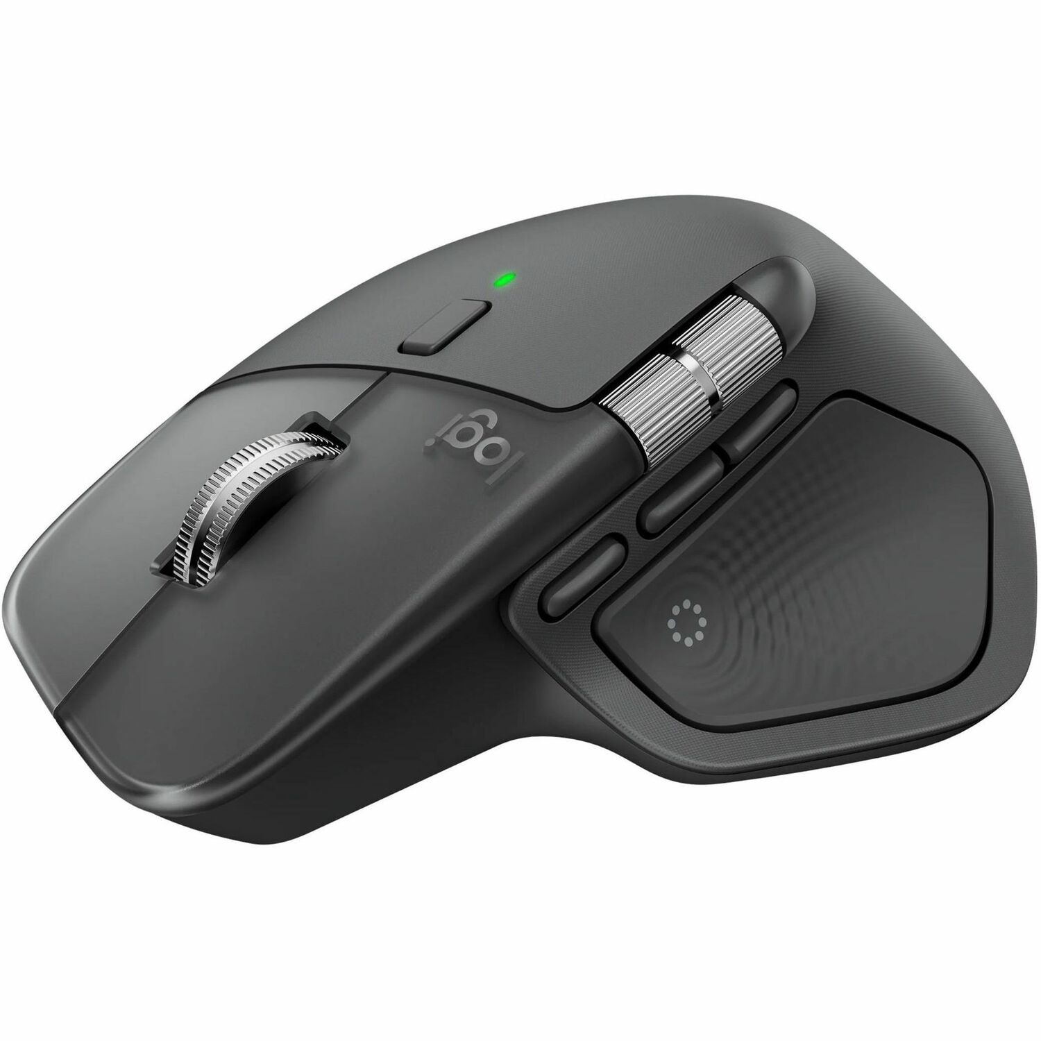 Logitech MX Master 4 Mouse - Bluetooth/Radio Frequency - USB Type C, USB Type A - Darkfield - 8 Button(s) - Graphite