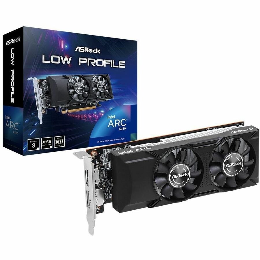 ASRock Intel Arc A380 Graphic Card - 6 GB GDDR6 - Low-profile