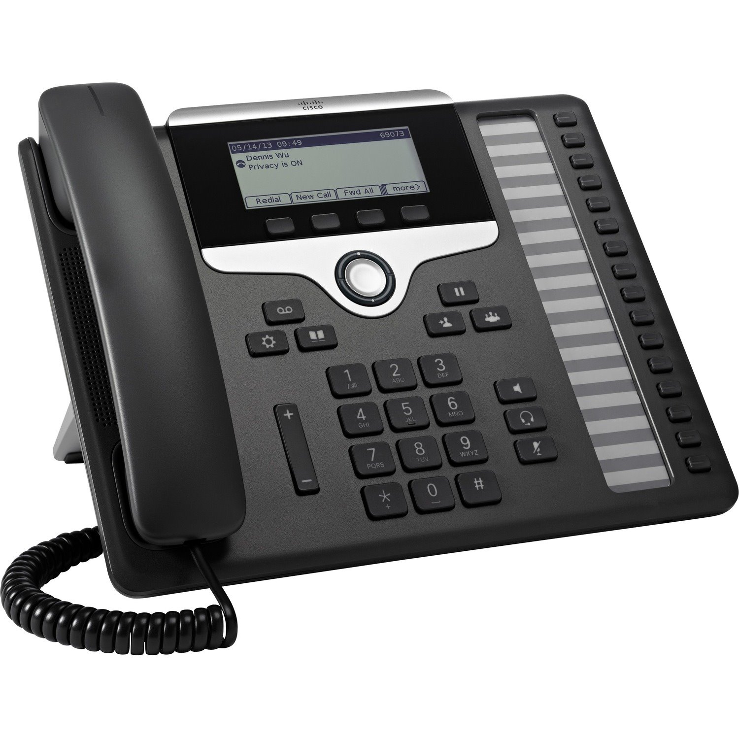 Cisco 7861 IP Phone - Corded - Wall Mountable, Desktop - Charcoal