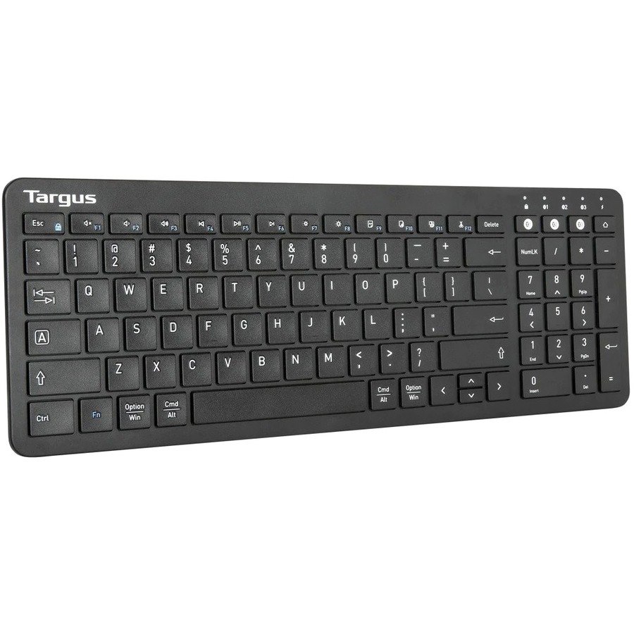 Targus Midsize Multi-Device Bluetooth Antimicrobial Keyboard, Black