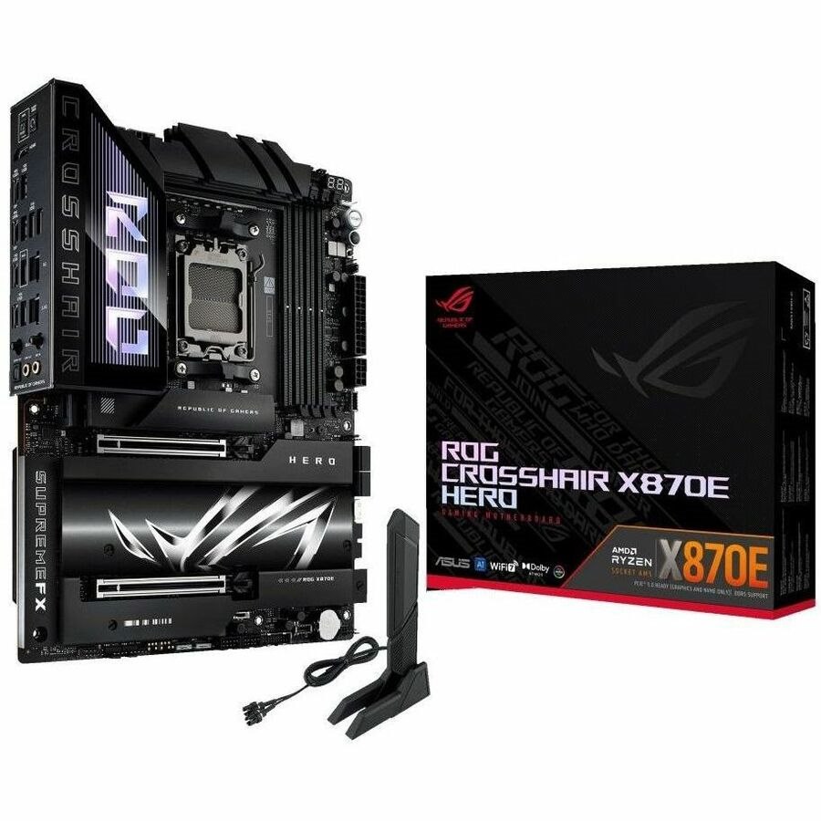 Asus ROG Crosshair X870E Hero Gaming Desktop Motherboard - AMD X870E Chipset - Socket AM5 - ATX