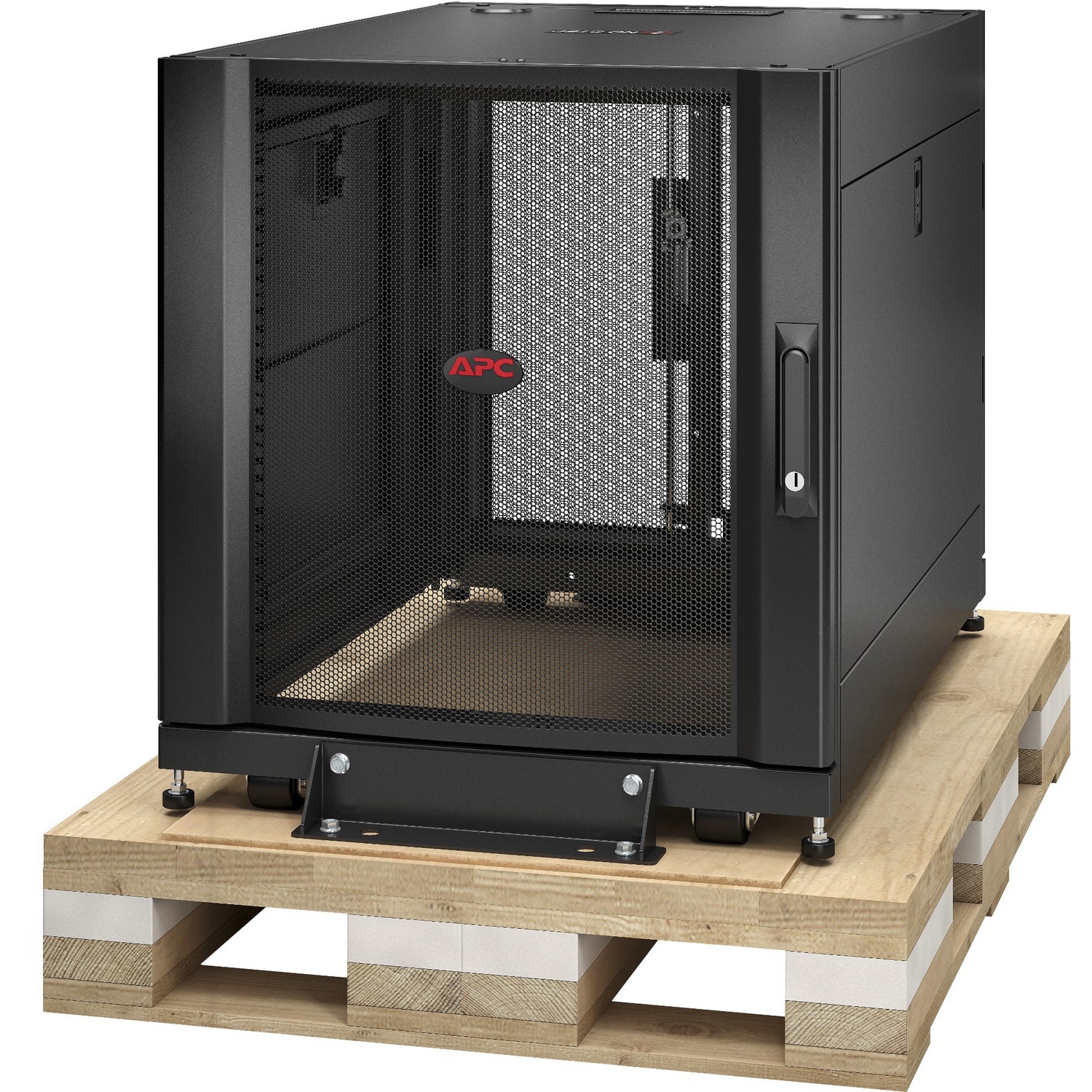 APC NetShelter SX 12U Floor Standing Rack Cabinet for Server, Storage - 482.60 mm Rack Width x 755.65 mm Rack Depth - Black - TAA Compliant