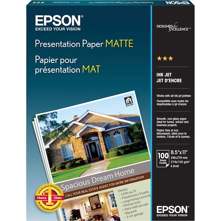 Epson Matte Inkjet Presentation Paper - White
