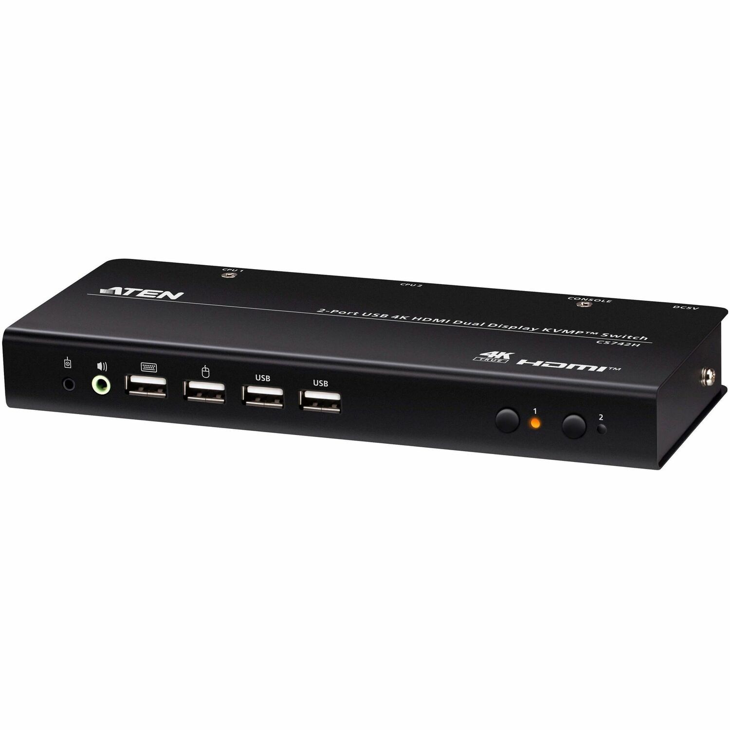 ATEN 2-Port USB 4K HDMI Dual-Display KVMP Switch (Cables included)
