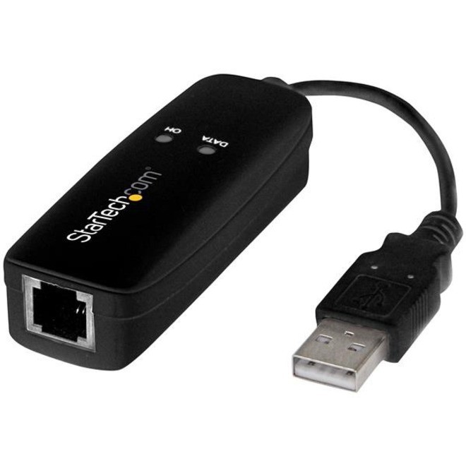 STARTECH USB 2.0 FAX MODEM 56K V.92 EXTERNAL HARDWARE DIAL UP ADAPTER 2YR