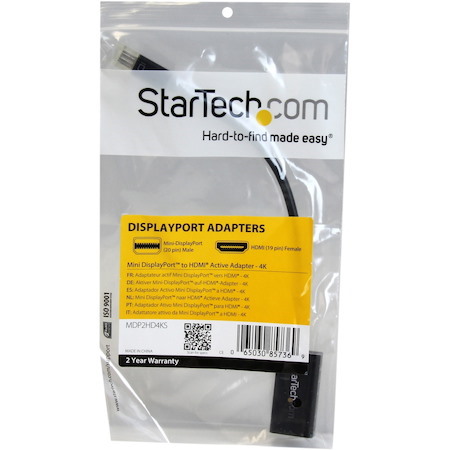 StarTech.com Mini DisplayPort to HDMI Adapter, Active Mini DP to HDMI Video Converter for Monitor/Display, 4K 30Hz, mDP to HDMI Adapter