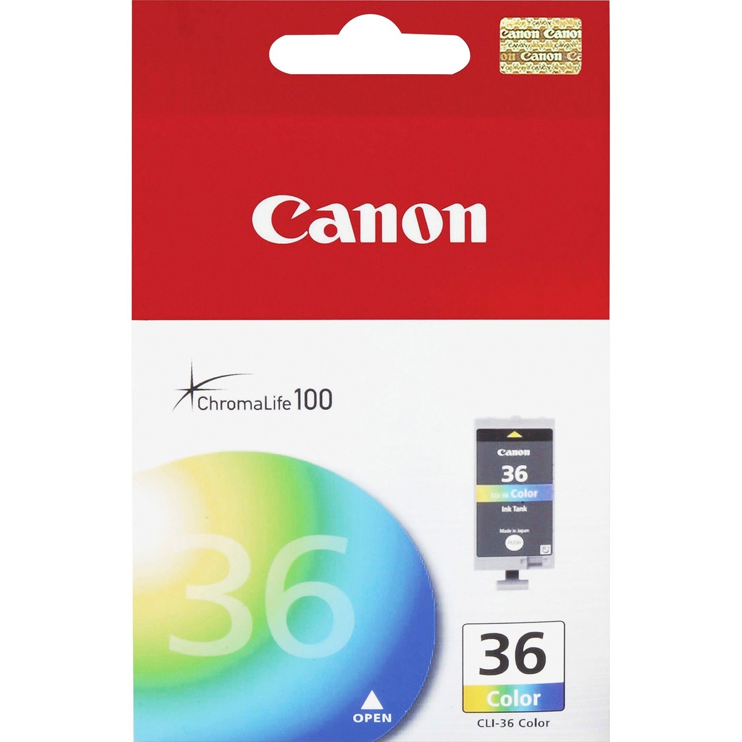 Canon CLI-36 Original Inkjet Ink Cartridge - Cyan, Magenta, Yellow - 1 Pack