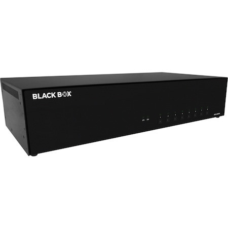 Black Box KVM Switch, NIAP 4.0 Certified - 8-Port, Dual-Monitor, DisplayPort, CAC