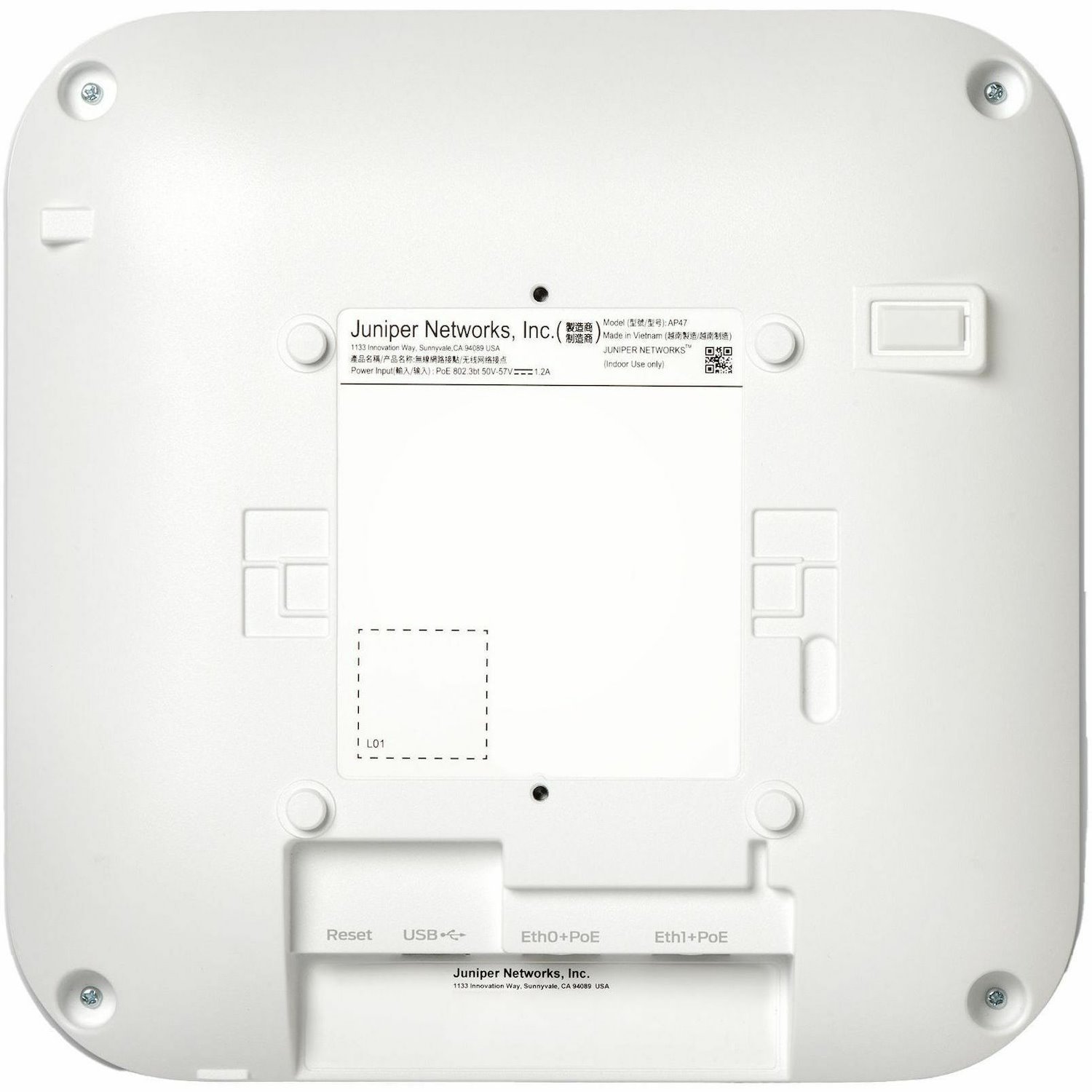 Mist AP47 Tri Band Wi-Fi 7 IEEE 802.11 a/b/g/n/ac/ax/be 28.80 Gbit/s Wireless Access Point - Indoor