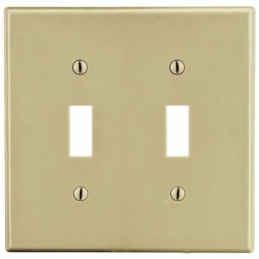Hubbell Wallplate, 2-G, 2) Tog, Iv