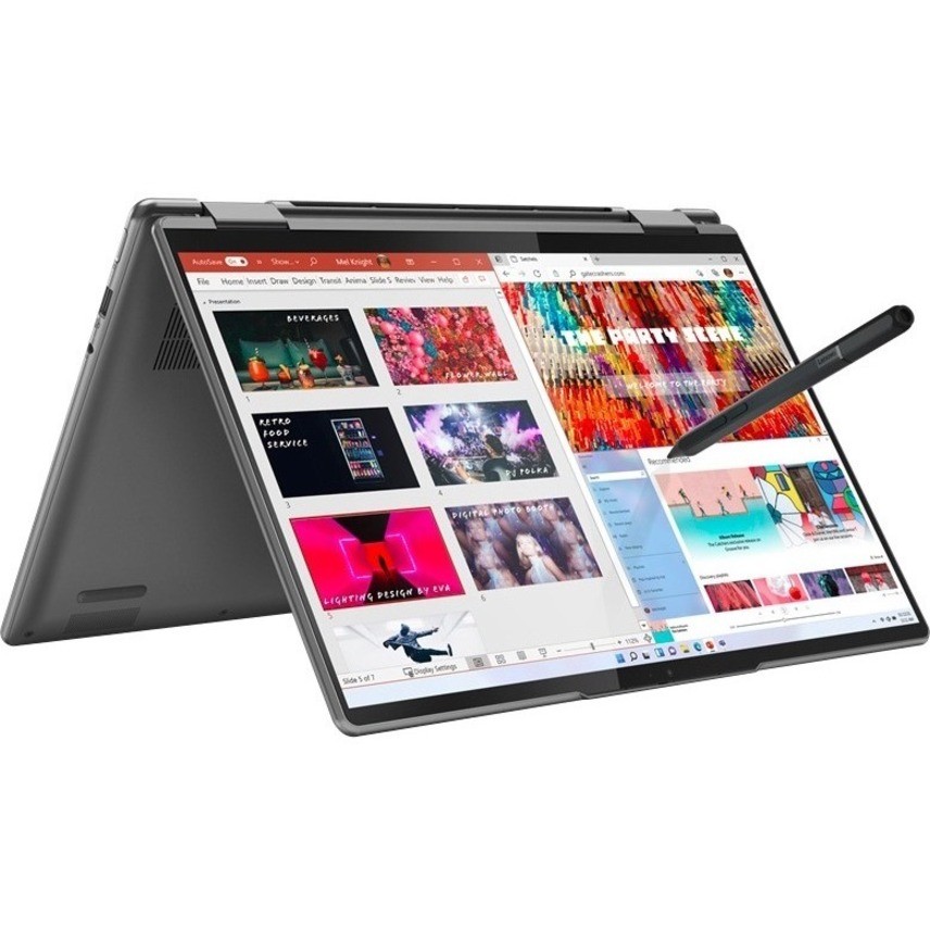 Lenovo Yoga 7 14IAL7 82QE009PUK 35.6 cm (14") Touchscreen Convertible 2 in 1 Notebook - 2.2K - Intel Core i7 12th Gen i7-1255U - Intel Evo Platform - 16 GB - 512 GB SSD - English (UK) Keyboard - Storm Grey