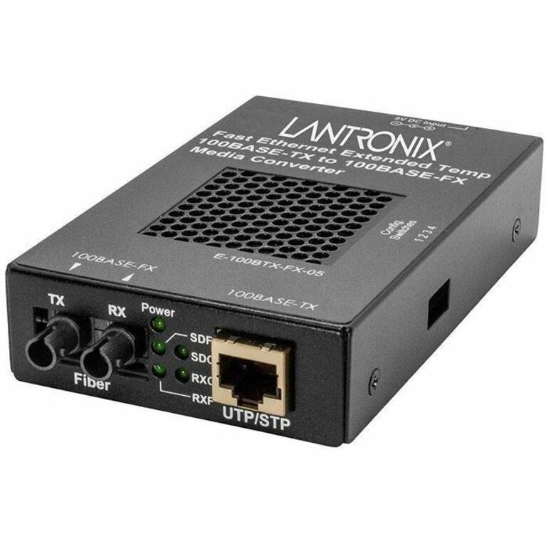 Lantronix E-100BTX-FX-05(HT) Transceiver/Media Converter