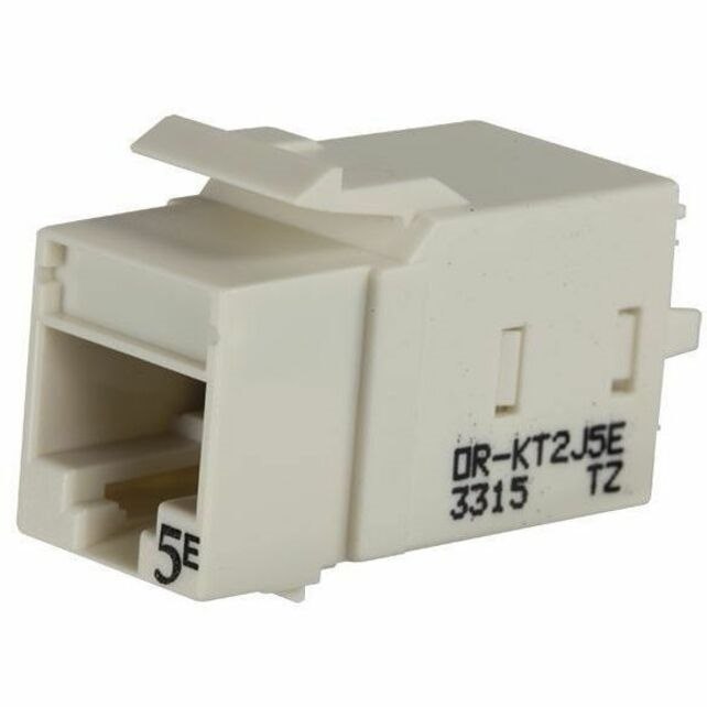 Ortronics Category 5e Keystone Jack, Lacing Cap Termination, Fog White