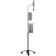 CTA Digital Compact Gooseneck Floor Stand for 7-13 Inch Tablets with Sanitizing Station & Automatic Soap Dispenser