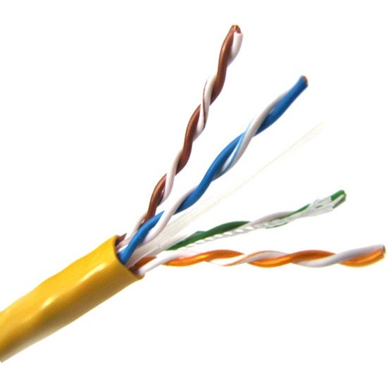 Weltron 1000FT Yellow Plenum Cat6 Solid 550MHZ