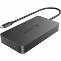 Hyper HyperDrive HD7002GL USB Type C Docking Station for Notebook, Monitor, Microphone, Headphone - Charging Capability - Grey
