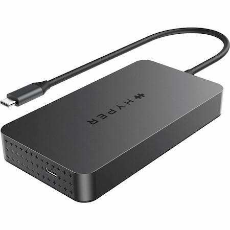 Hyper HyperDrive HD7002GL USB Type C Docking Station for Notebook, Monitor, Microphone, Headphone - Charging Capability - Grey