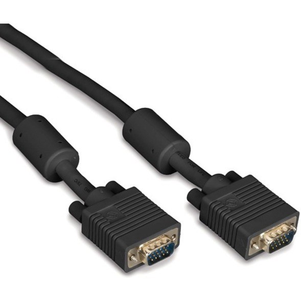 Black Box VGA Video Cable with Ferrite Core, Black, Male/Male, 10-ft. (3.0-m)