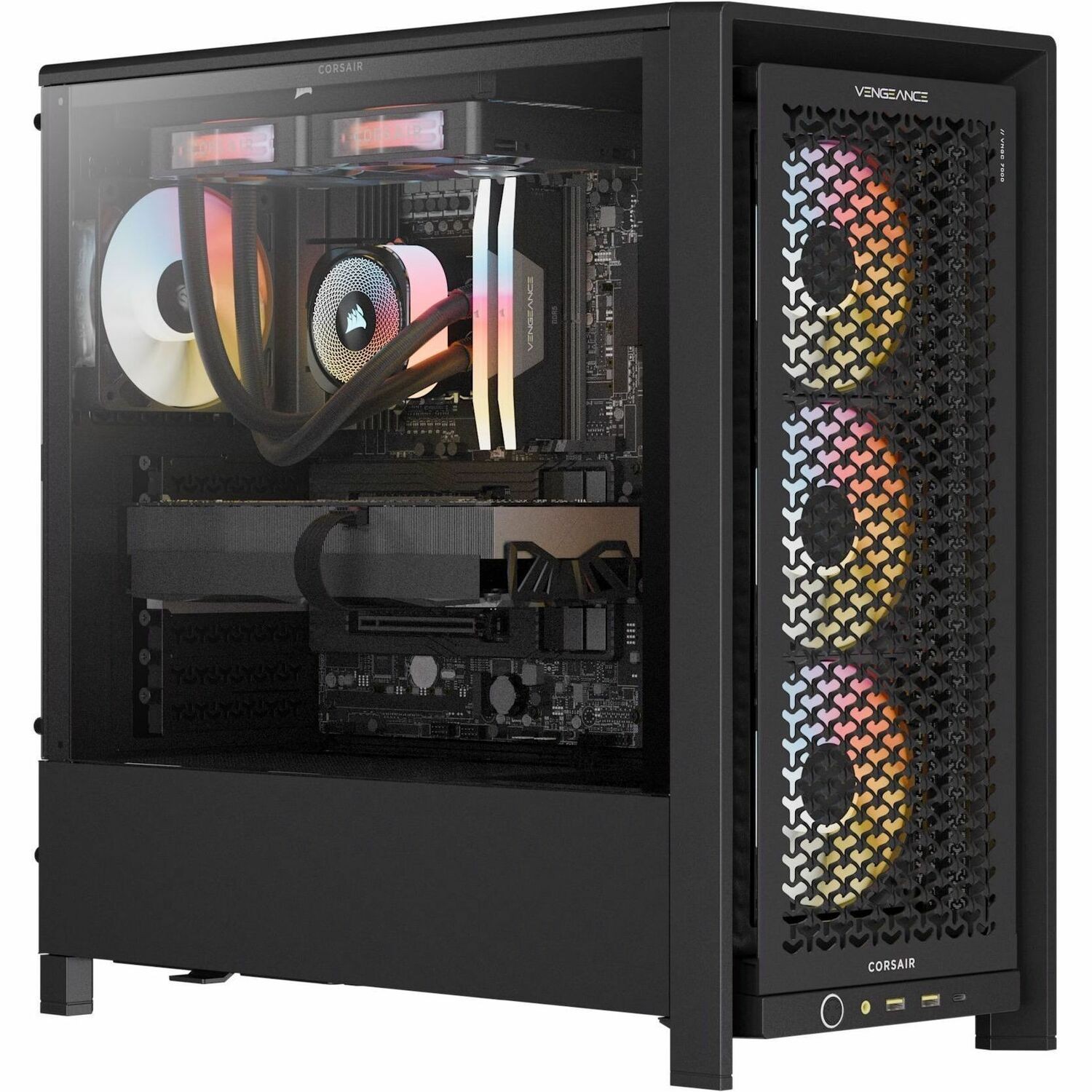 VENGEANCE i7600 AIR Gaming PC: Intel Ultra 9 285K, GeForce RTX 5090, 64GB DDR5, 4TB (2TB+2TB) M.2 SSD, Win11 Home