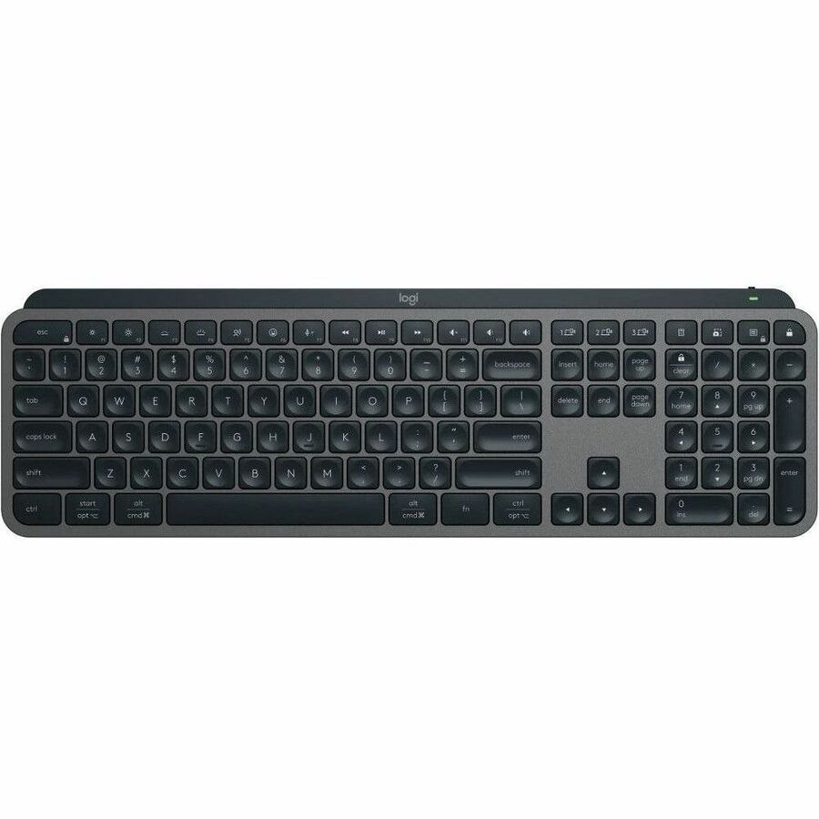 Logitech MX Keys S Keyboard - Wireless Connectivity - USB Interface - English - Granite