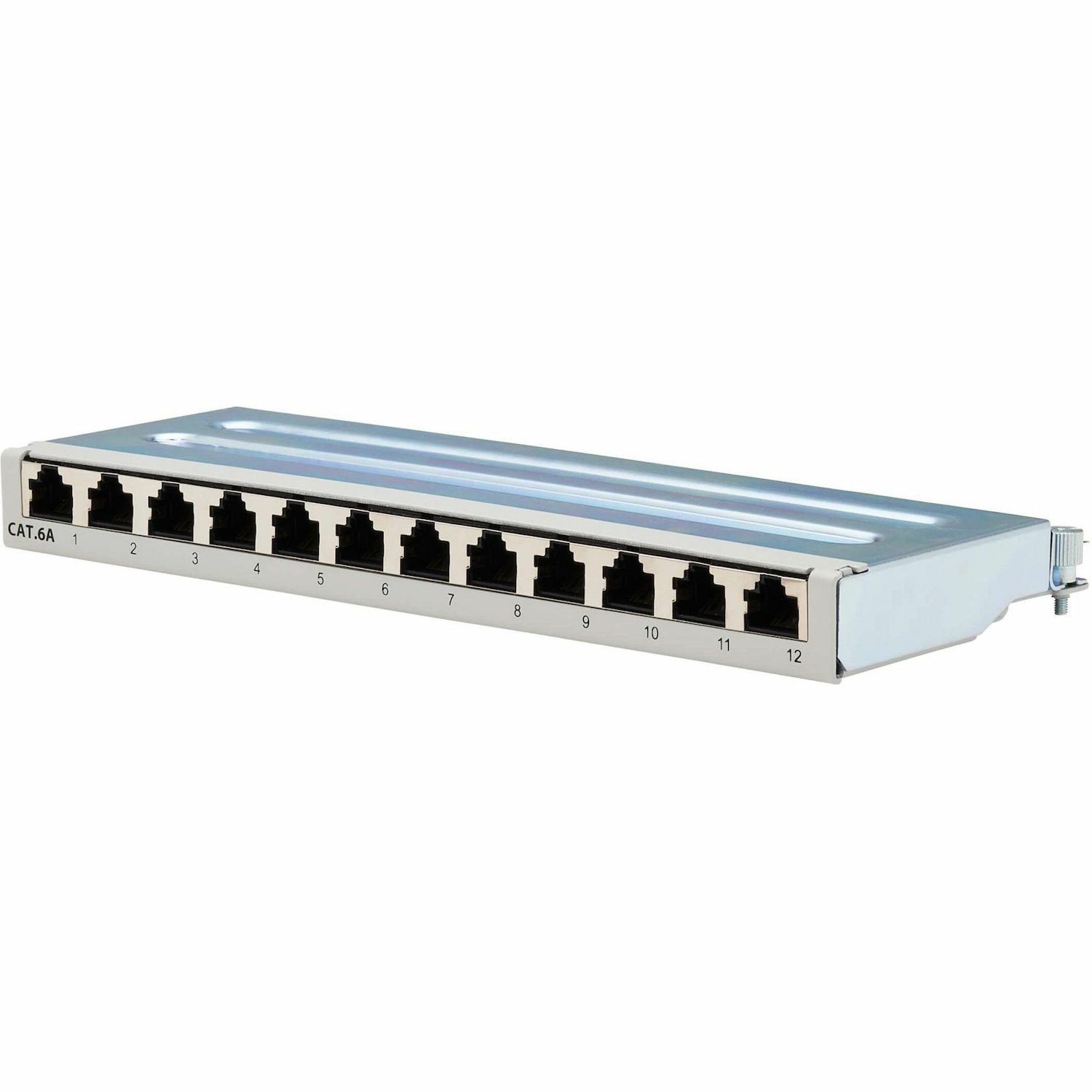 Eaton Tripp Lite Series Cat6a STP Patch Panel, 12 Ports, DIN Rail or Wall Mount, TAA