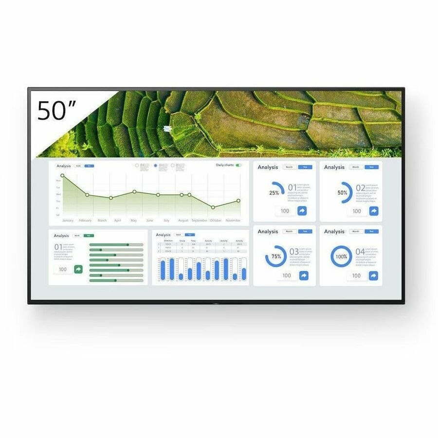 Sony Pro BRAVIA FW-50BZ30L 50" LCD Digital Signage Display - 24 Hours/7 Days Operation