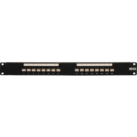 Eaton Tripp Lite Series 16-Port Fiber Patch Panel, 1U (LC/LC), Multimode or Singlemode