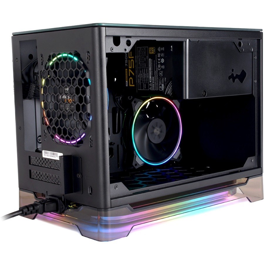 In Win IW-A1PRIME-BLACK Gaming Computer Case - Mini ITX Motherboard Supported - Mini-tower - Tempered Glass, Plexiglass, SECC, Aluminium - Black